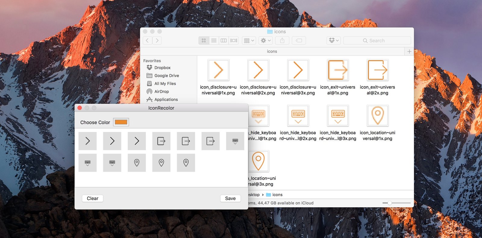 Icon Recolor - App per ricolorare le icone su macOS